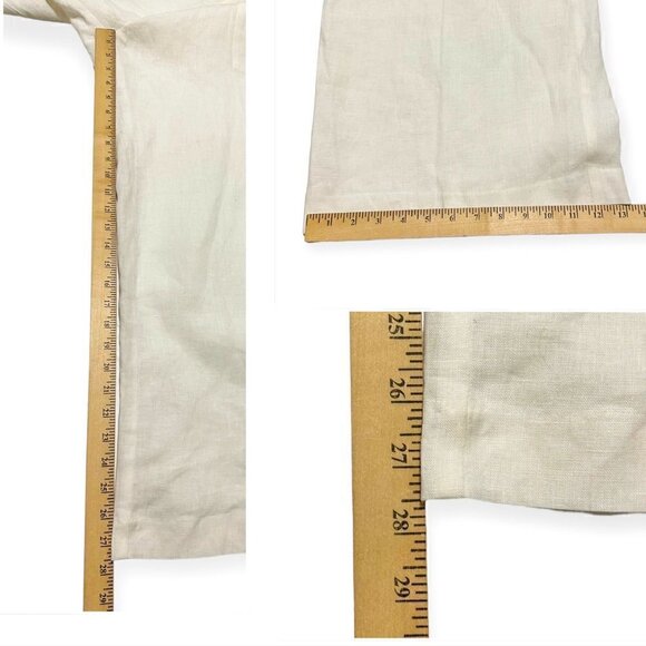NILI LOTAN Esmae Linen Wide-leg Pants In White, Size M, New with tag‎ - Picture 16 of 16